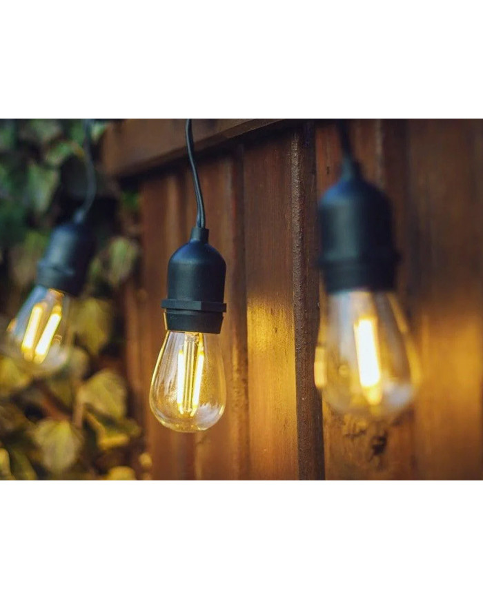 Vrtna LED girlanda z žarnicami 20 x E27 20m IP44