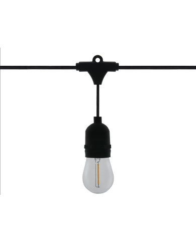 Vrtna LED girlanda z žarnicami 20 x E27 20m IP44