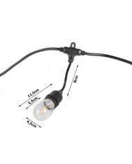 Vrtna LED girlanda z žarnicami 10 x E27 10m IP44