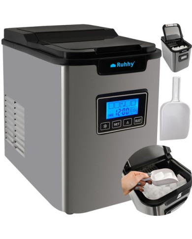 Inox barski ledomat aparat za izdelavo ledenih kock 2,2l