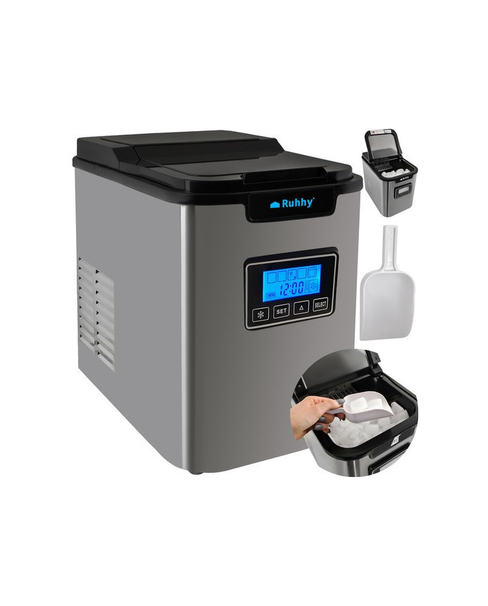 Inox barski ledomat aparat za izdelavo ledenih kock 2,2l