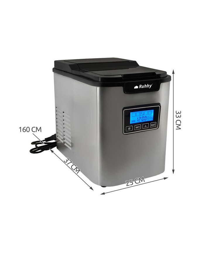 Inox barski ledomat aparat za izdelavo ledenih kock 2,2l