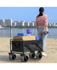 Zložljiv transportni voziček za plažo in kampiranje do 100kg