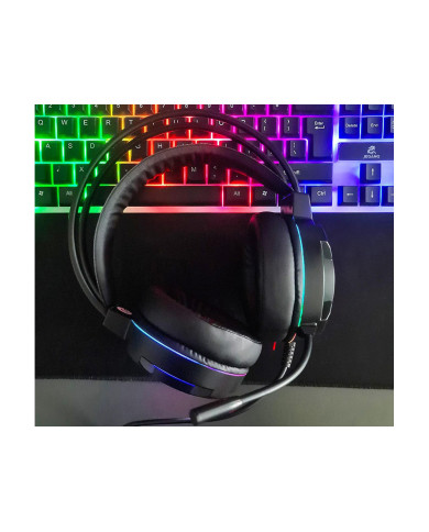 LED RGB igralne slušalke 5.1 z mikrofonom USB AUX + adapter