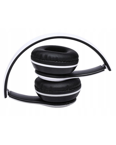 Bluetooth brezžične slušalke bele FM SD MP3 + mikrofon