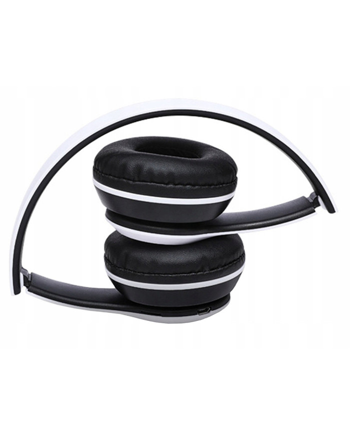 Bluetooth brezžične slušalke bele FM SD MP3 + mikrofon