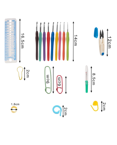 Komplet za kvačkanje - 113 kosov