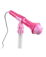 Otroški set LED električne kitare mikrofona in ojačevalca MP3 roza