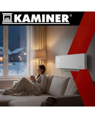 Stenska WIFI grelna zračna zavesa bela LCD 2000W