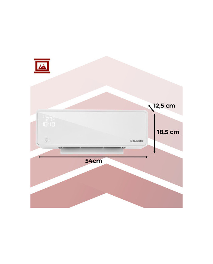 Stenska WIFI grelna zračna zavesa bela LCD 2000W