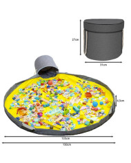 Košara za igrače z igralno podlogo