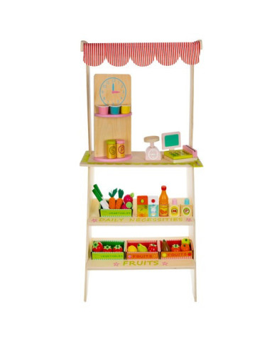 Otroška lesena stojnica z blagajno