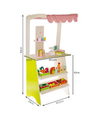 Otroška lesena stojnica z blagajno