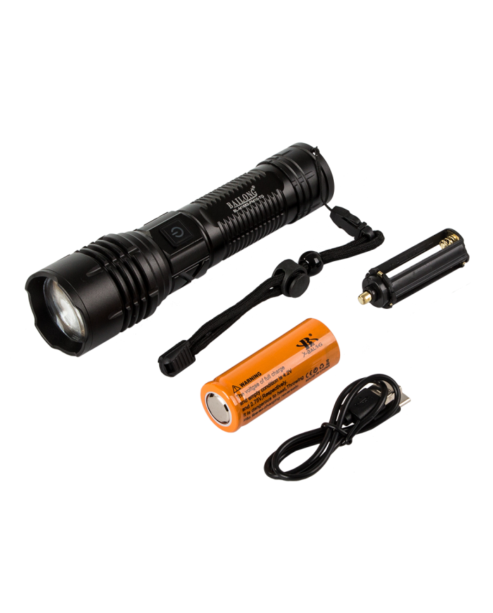 Bailong taktična LED svetilka polnilna