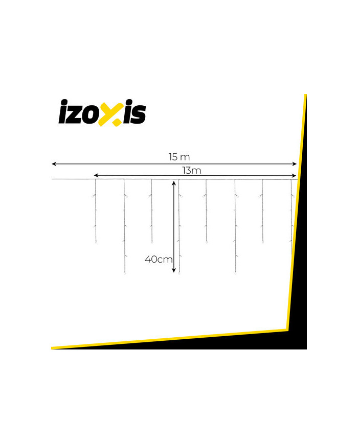 Zunanje novoletne lučke zavesa 300 LED hladna bela 15m