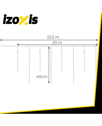 Zunanje novoletne lučke zavesa 500 LED toplo bela 20m