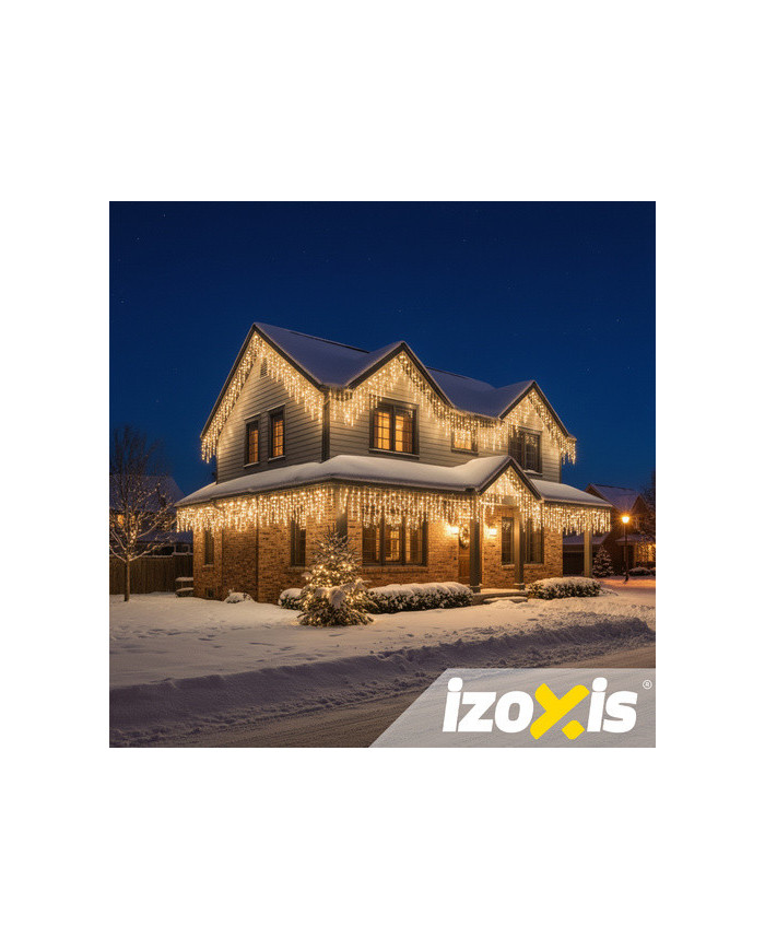 Zunanje novoletne lučke zavesa 500 LED toplo bela 20m