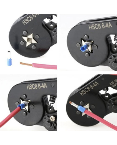 Krimp klešče za stiskanje tulcev 0,25-10mm2 + 1200 votlic