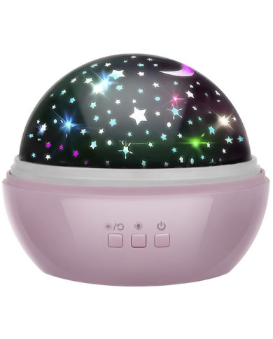 Nočna lučka s projektorjem, roza