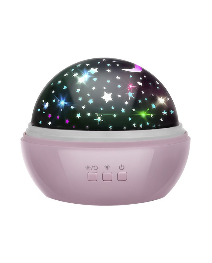 Nočna lučka s projektorjem, roza