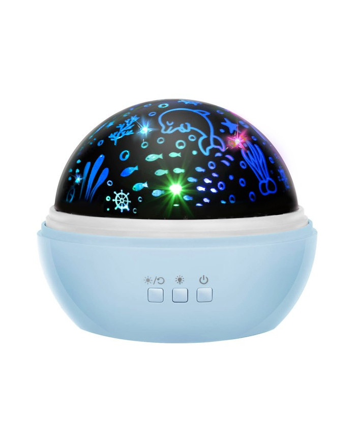 Nočna lučka s projektorjem, modra