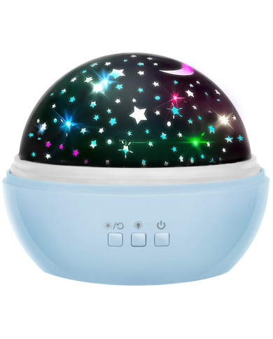 Nočna lučka s projektorjem, modra