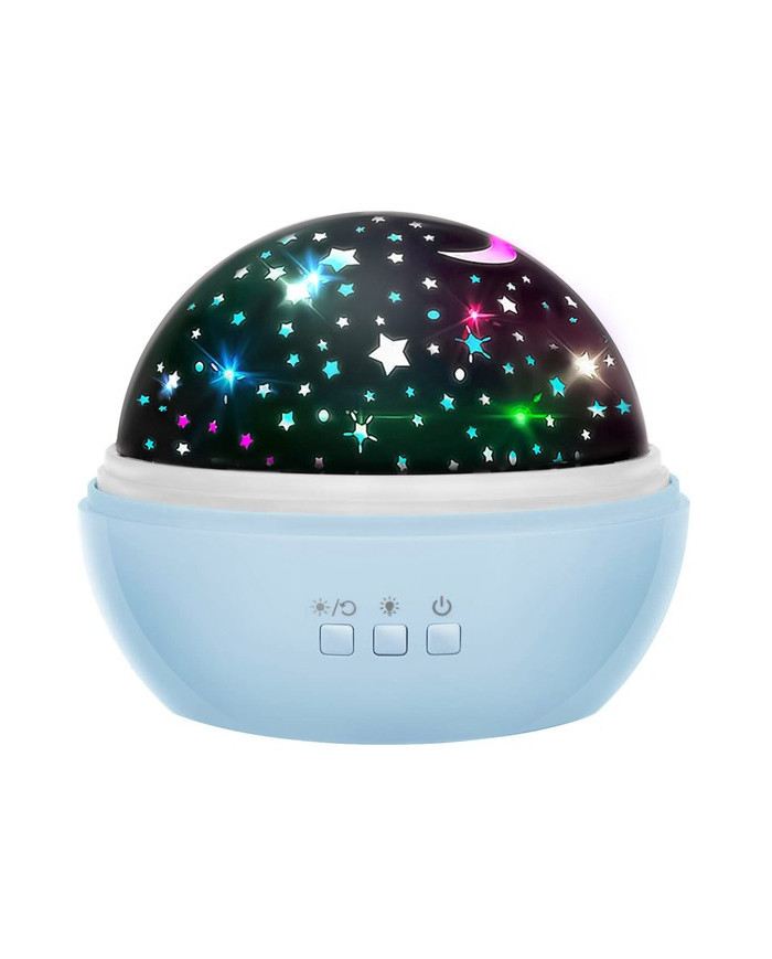 Nočna lučka s projektorjem, modra