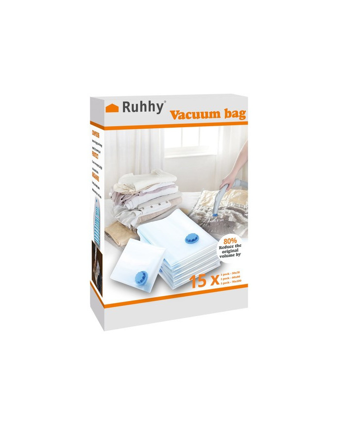 Set 15 zip vakuumskih vrečk za oblačila RUHHY