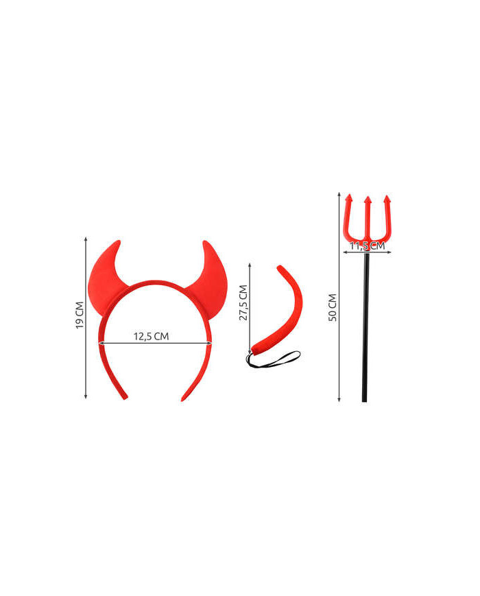 Kostum hudička- komplet 4 elementov