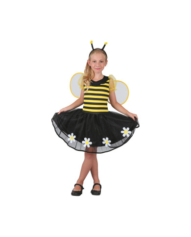 Kostum čebelica (obleka, naglavni trak, krila) vel. 120/130
