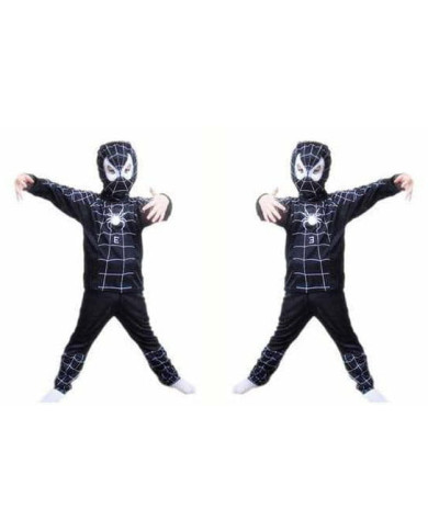 Kostum SPIDERMAN črn vel.98-104
