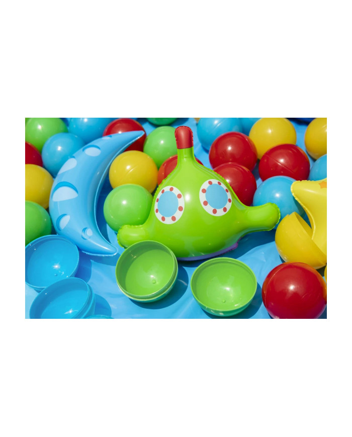 Napihljiv bazen za otroke 102x25cm + 50 žogic + 4 igrače