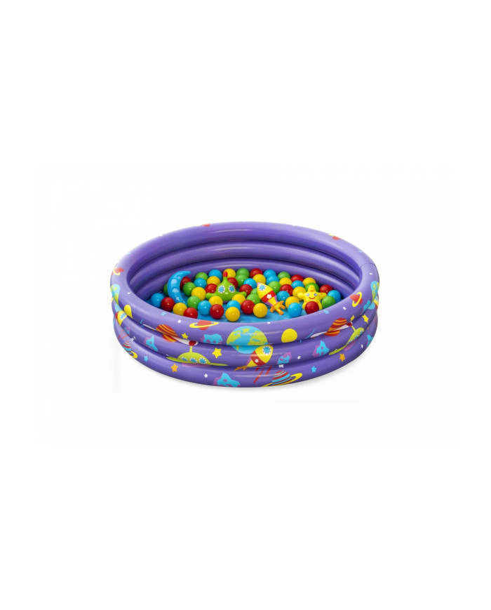Napihljiv bazen za otroke 102x25cm + 50 žogic + 4 igrače
