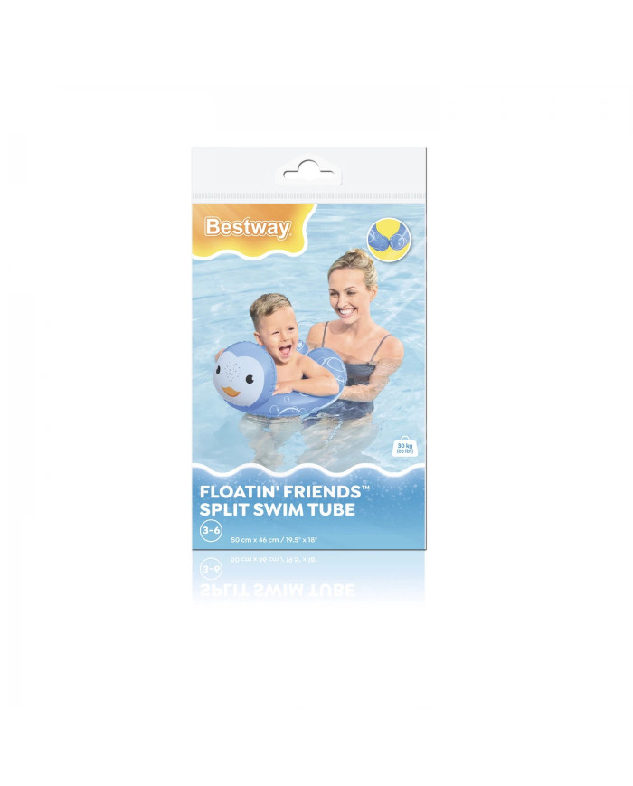 Napihljiv otroški plavalni obroč z motivom koale ali pingvina