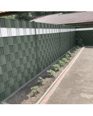 Trak za panelno ograjo zelen 35m