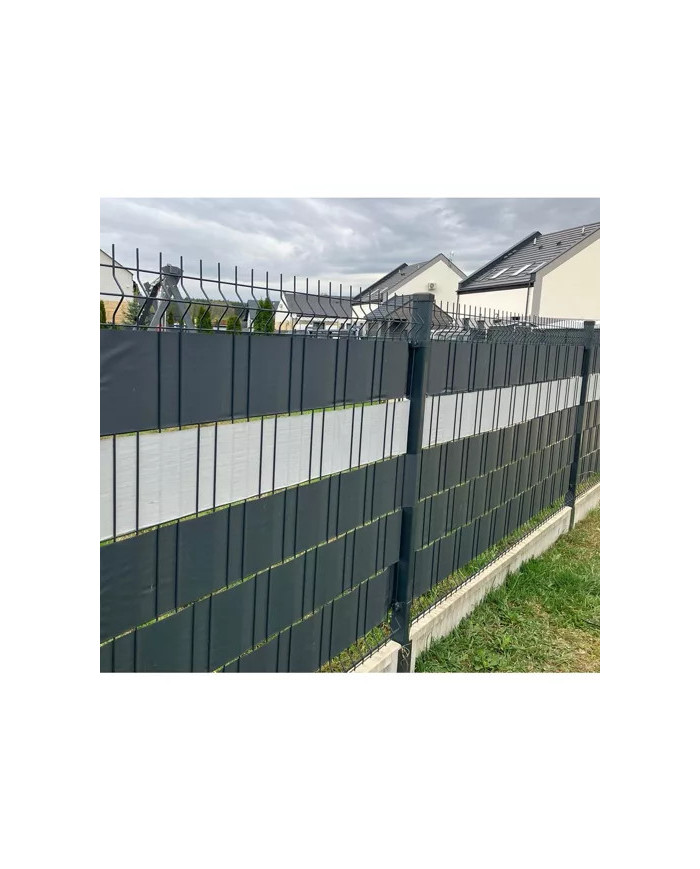 PVC Trak za panelno ograjo siv 35m