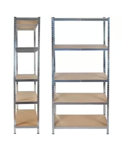 Kovinski skladiščni regal 180x90x40cm brez vijakov 175kg