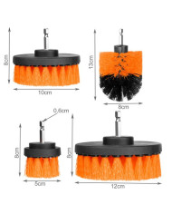 Set 4 HEX čistilnih ščetk za vijačnik do 120mm