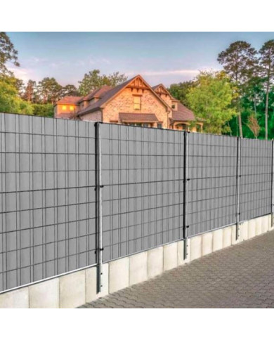 PVC Trak za panelno ograjo siv 35m 630g