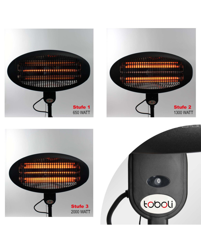Infrardeči gostinjski terasni grelnik 2000W
