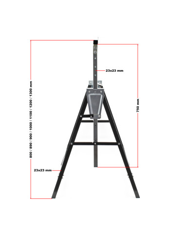 2x Nastavljiva Gradbena Koza - mizarska stolica